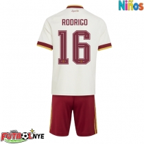 Camiseta España Rodri Hernandez #16 Visitante Equipación para niños Mundial 2026 manga corta (+ pantalones cortos)